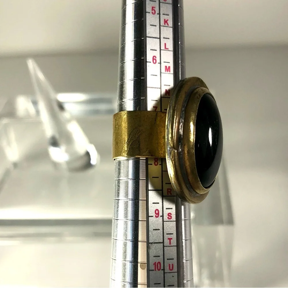 💝VTG MENS MCM BRUTALISTS RAFAEL BRASS RING  ADJUSTABLE 1960-1970 CANADA unisex - Picture 9 of 12